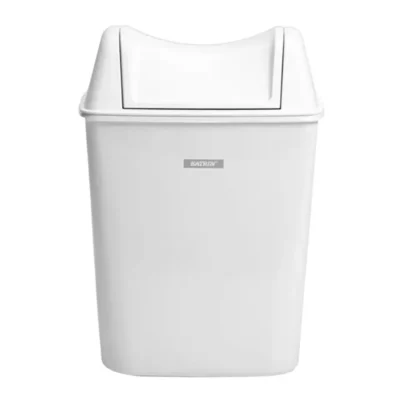 Katrin 91851 Waste Bin, 8L, White Plastic