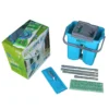 Комплект двойна кофа с изстисквач, дръжка и широка моп глава Ermop Gecko Home Set
